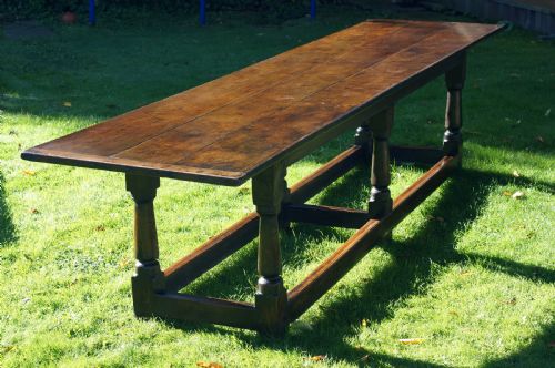 LARGE 17TH CENTURY OAK REFECTORY TABLEKITCHENDINING - ADDITIONAL PHOTO 10