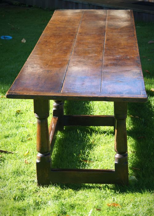 LARGE 17TH CENTURY OAK REFECTORY TABLEKITCHENDINING - ADDITIONAL PHOTO 12