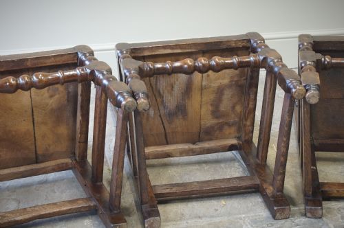 FOUR 17TH CENTURY YORKSHIRE CHAIRS BACKSTOOLS - ADDITIONAL PHOTO 2
