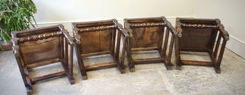 FOUR 17TH CENTURY YORKSHIRE CHAIRS BACKSTOOLS - ADDITIONAL PHOTO 3