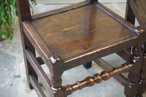 FOUR 17TH CENTURY YORKSHIRE CHAIRS BACKSTOOLS - ADDITIONAL PHOTO 5