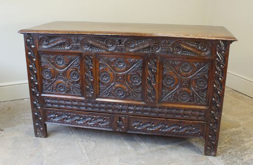 17th Century Oak Mule Chest / Coffer.