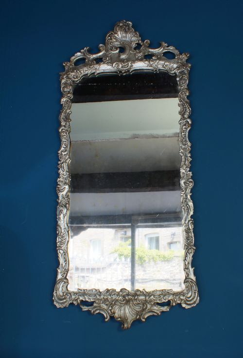 LARGE 18TH CENTURY SILVER GILT MIRROR - ADDITIONAL PHOTO 6