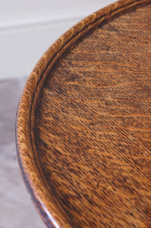 SMALL 18TH CENTURY OAK TRIPOD WINE LAMP TABLE - ADDITIONAL PHOTO 4