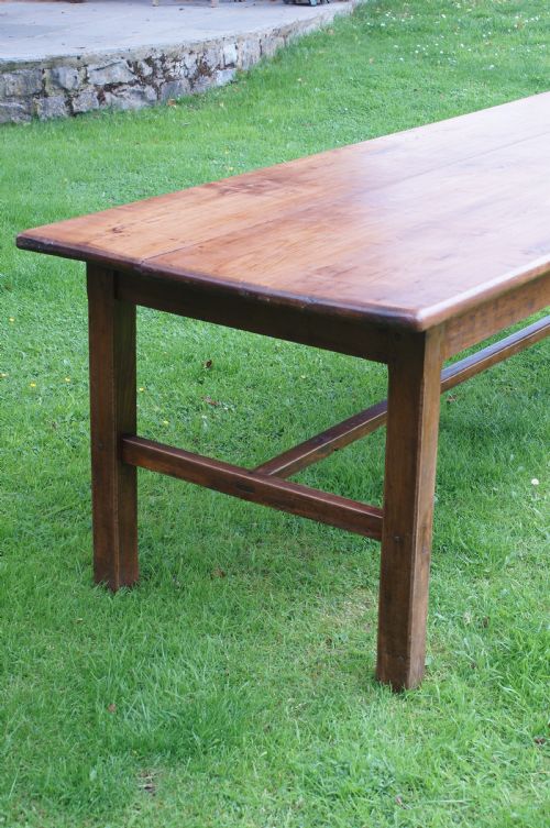 19TH CENTURY FRENCH CHERRY WOOD FARMHOUSE TABLE AND SIX CHAIRS - ADDITIONAL PHOTO 7