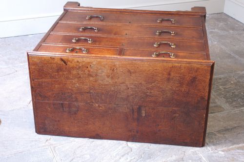GEORGIAN OAK CHEST OF DRAWERS - ADDITIONAL PHOTO 5