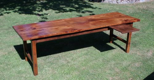 19TH CENTURY ELM FARMHOUSE TABLE - ADDITIONAL PHOTO 8