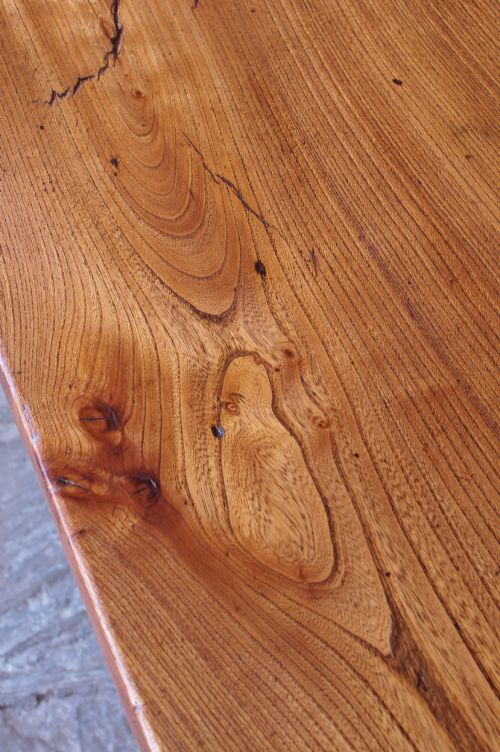 19TH CENTURY ELM FARMHOUSE TABLE - ADDITIONAL PHOTO 13