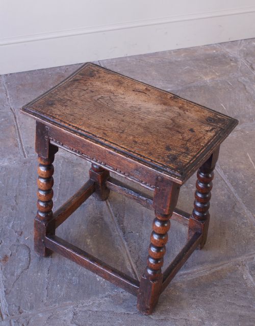 17th Century Oak Joint Stool.