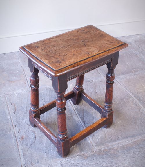 17th Century Walnut Joint Stool