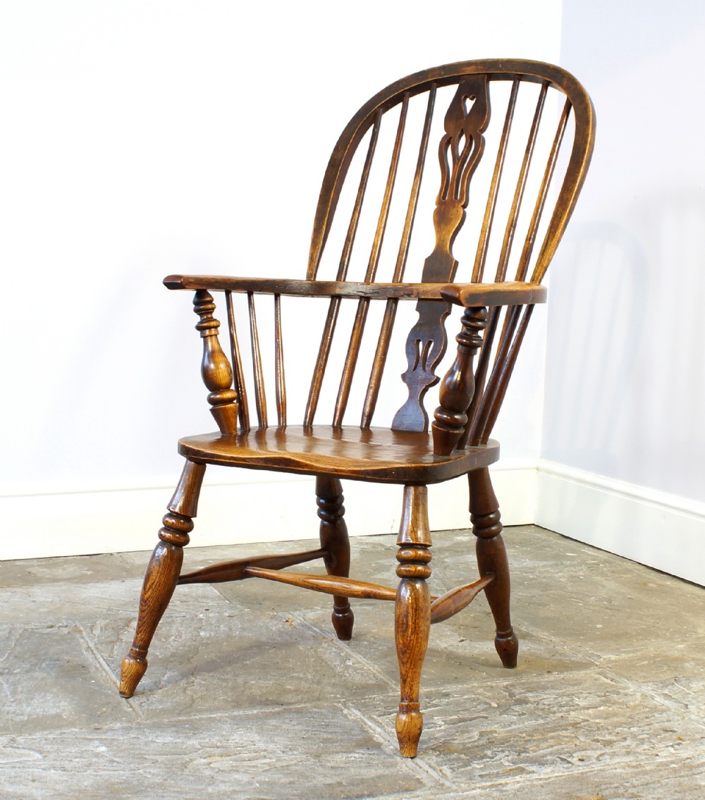19th Century Ash Windsor Armchair