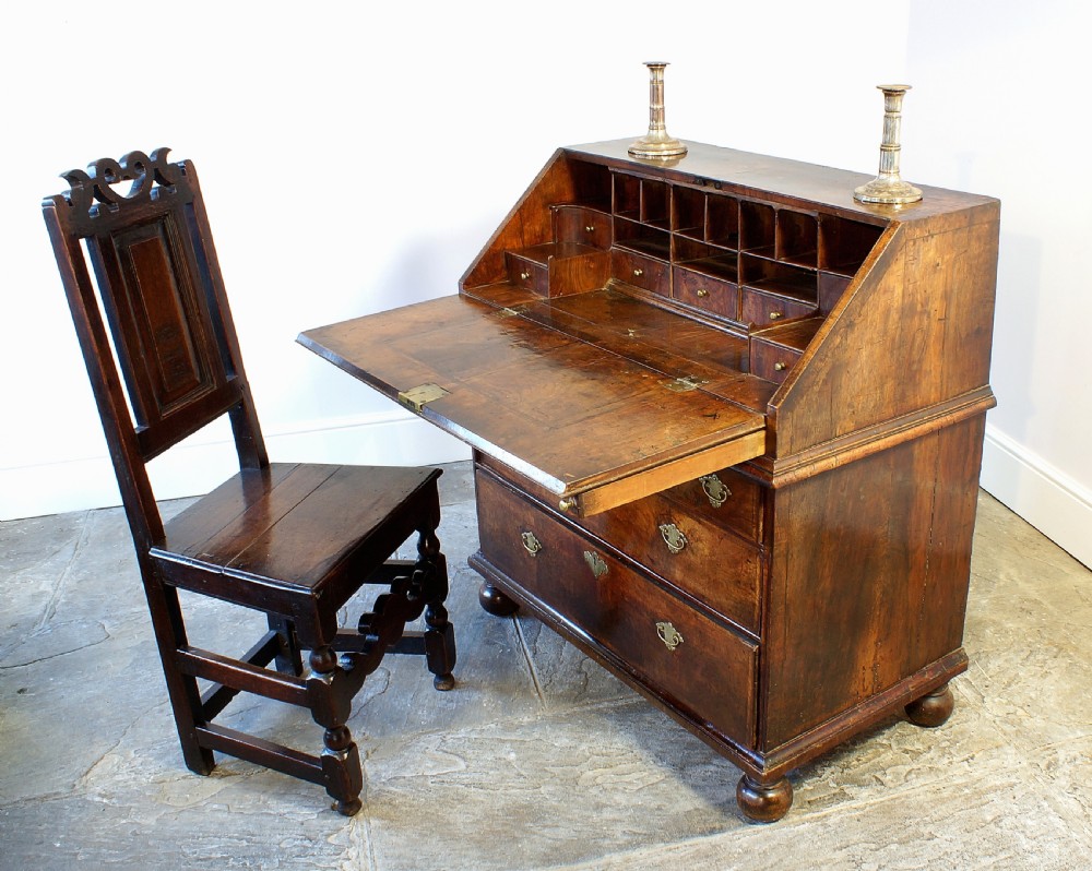 17th century walnut bureau View III