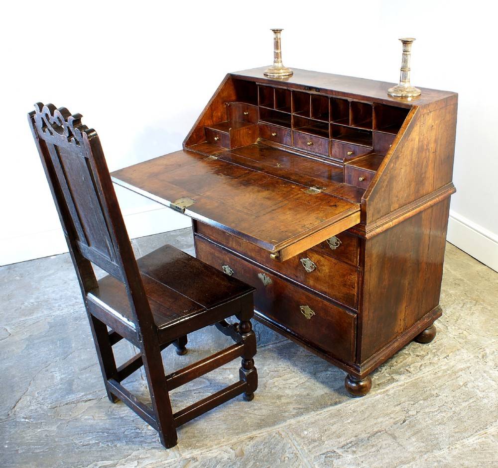 17th century walnut bureau View II