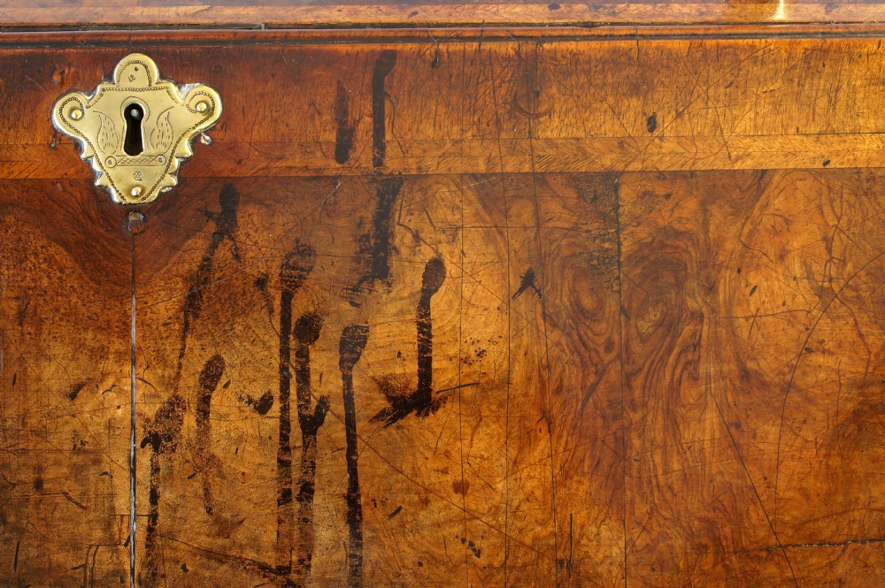 17th century walnut bureau View IX