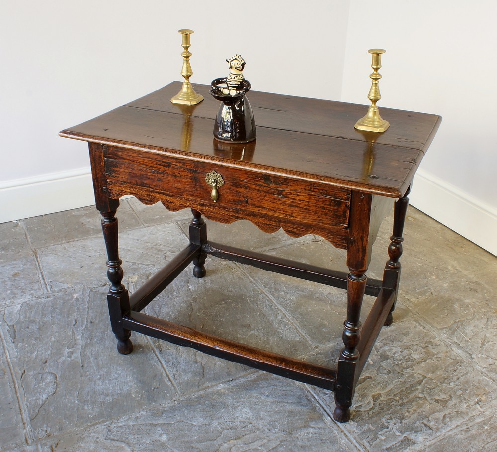 18th century oak side table