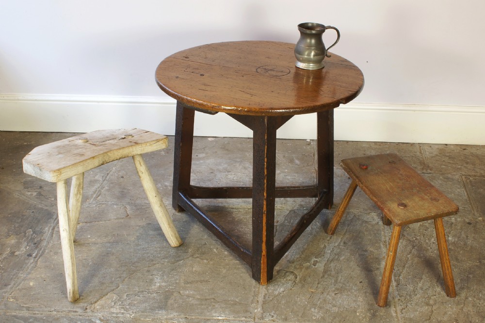 18th Century Pine Cricket Table View VII