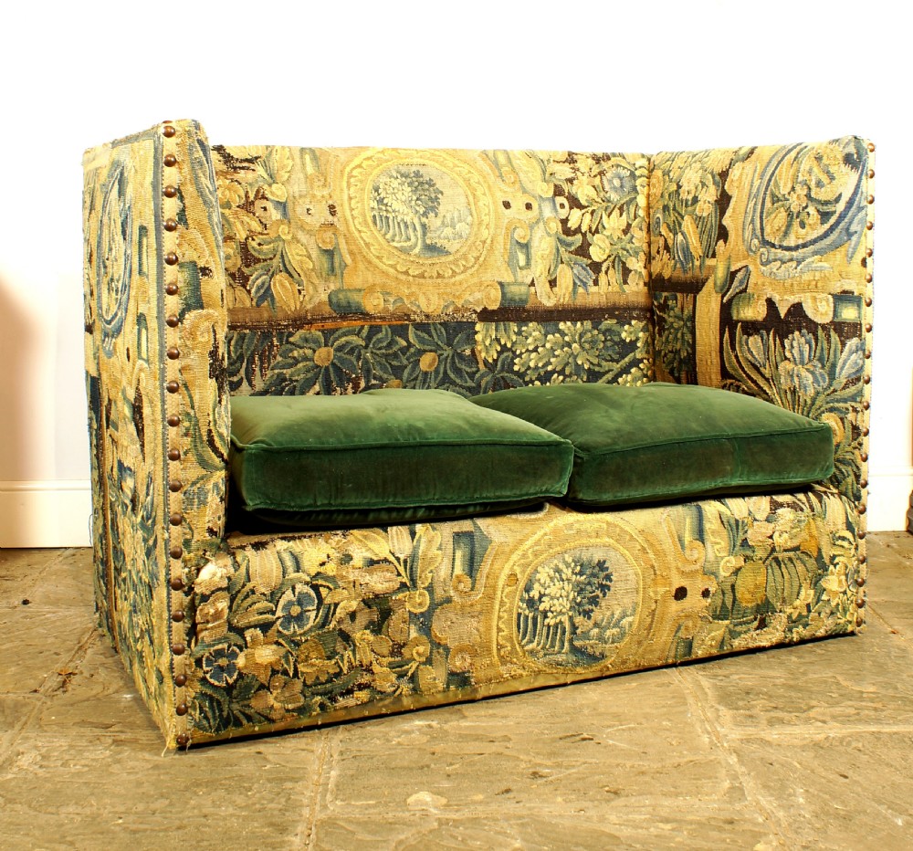 17th Century Tapestry on 19th Century Sofa View III