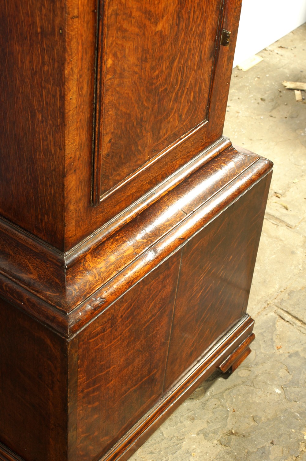 18th century Georgian Oak longcase Clock View V