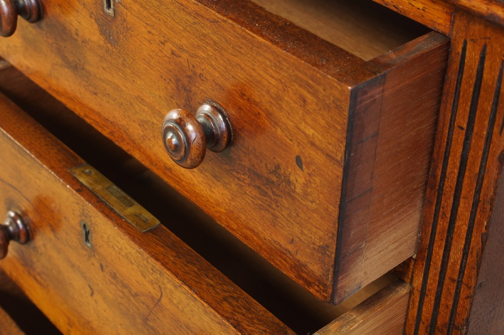 Walnut pedestal desk. View V