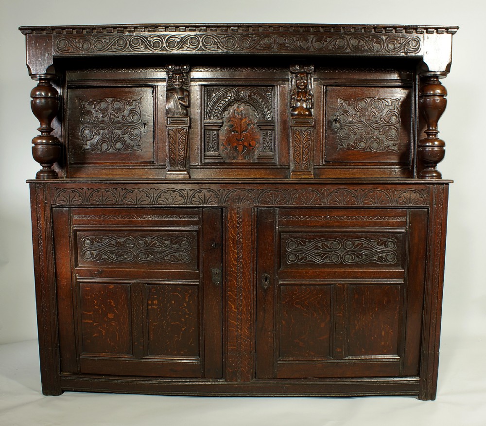 17th Century Oak Court Cupboard