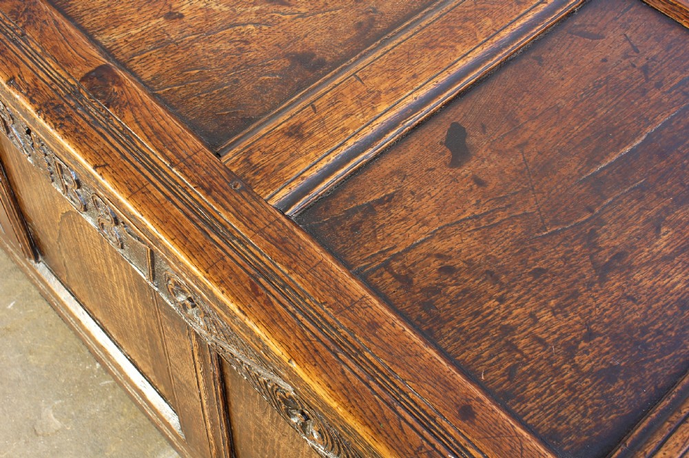 17th Century Oak Westmorland Coffer View III