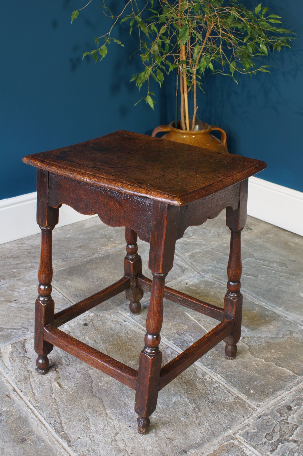 18th century oak Joint stool.