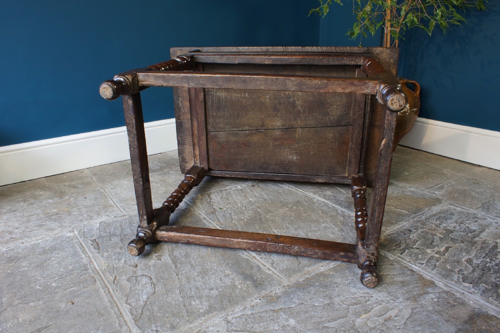 17th century oak side table. View IV
