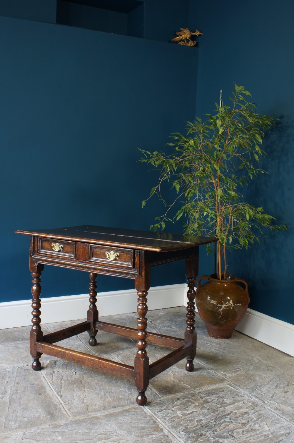 17th century oak side table.