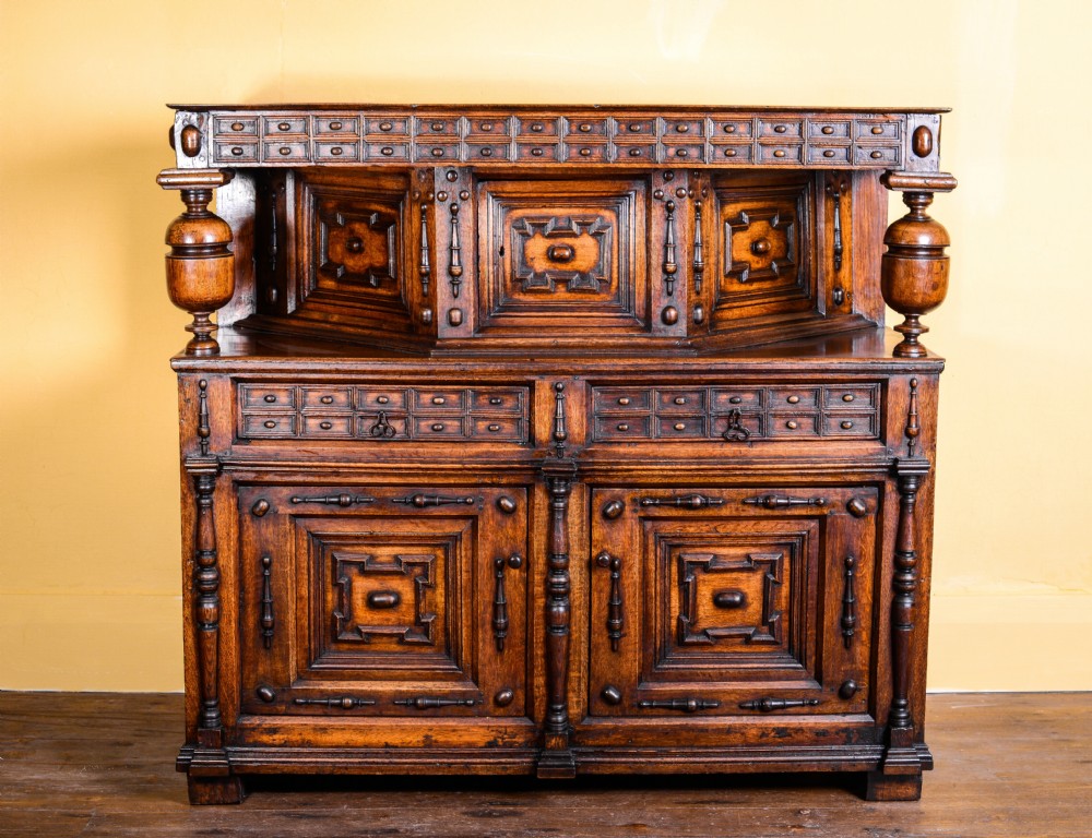 17th century oak court cupboard View II