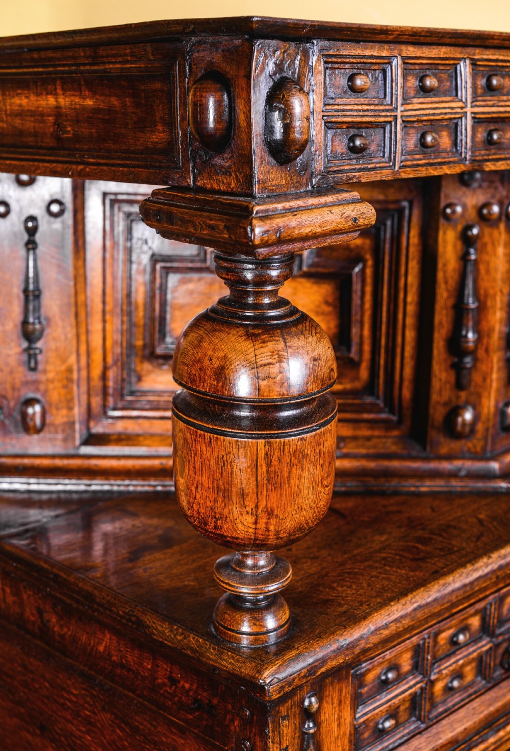 17th century oak court cupboard View III