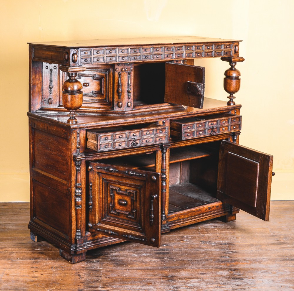 17th century oak court cupboard View VI