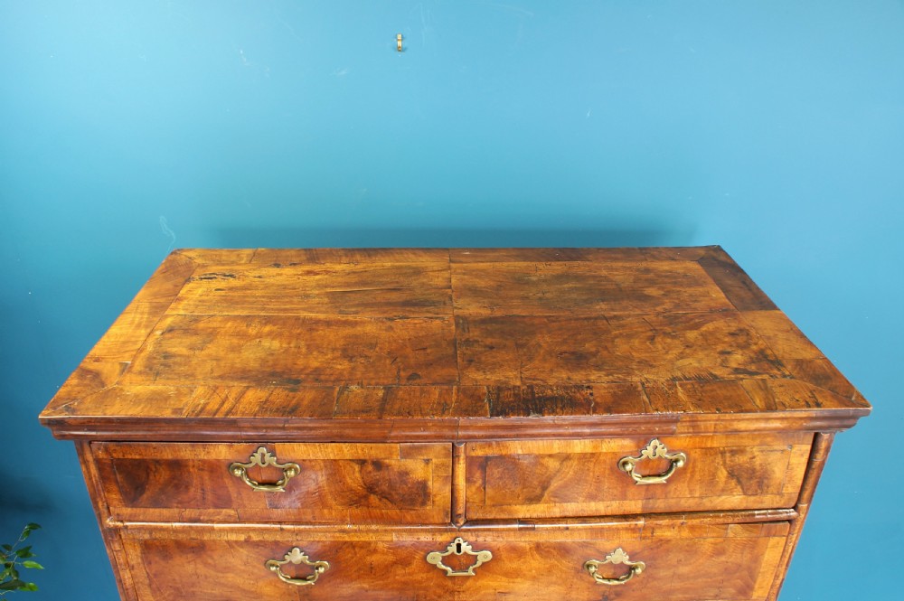 Fine early 18th century walnut chest on stand. View XIV