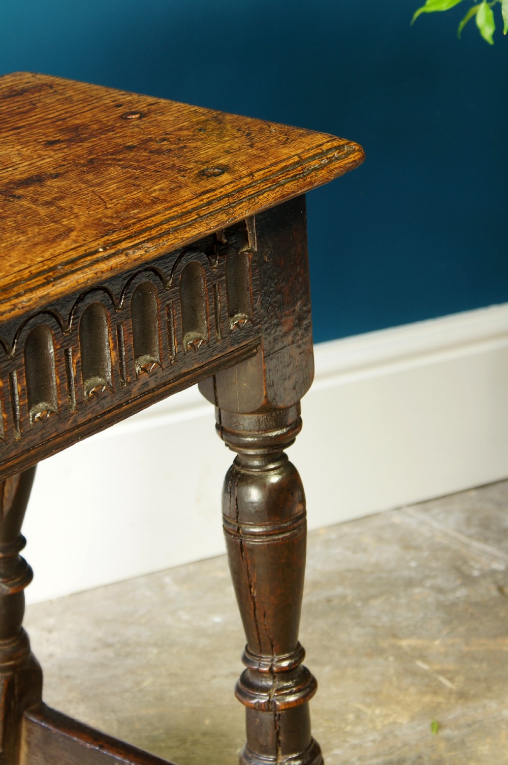 Good 17th Century Joint Stool View II