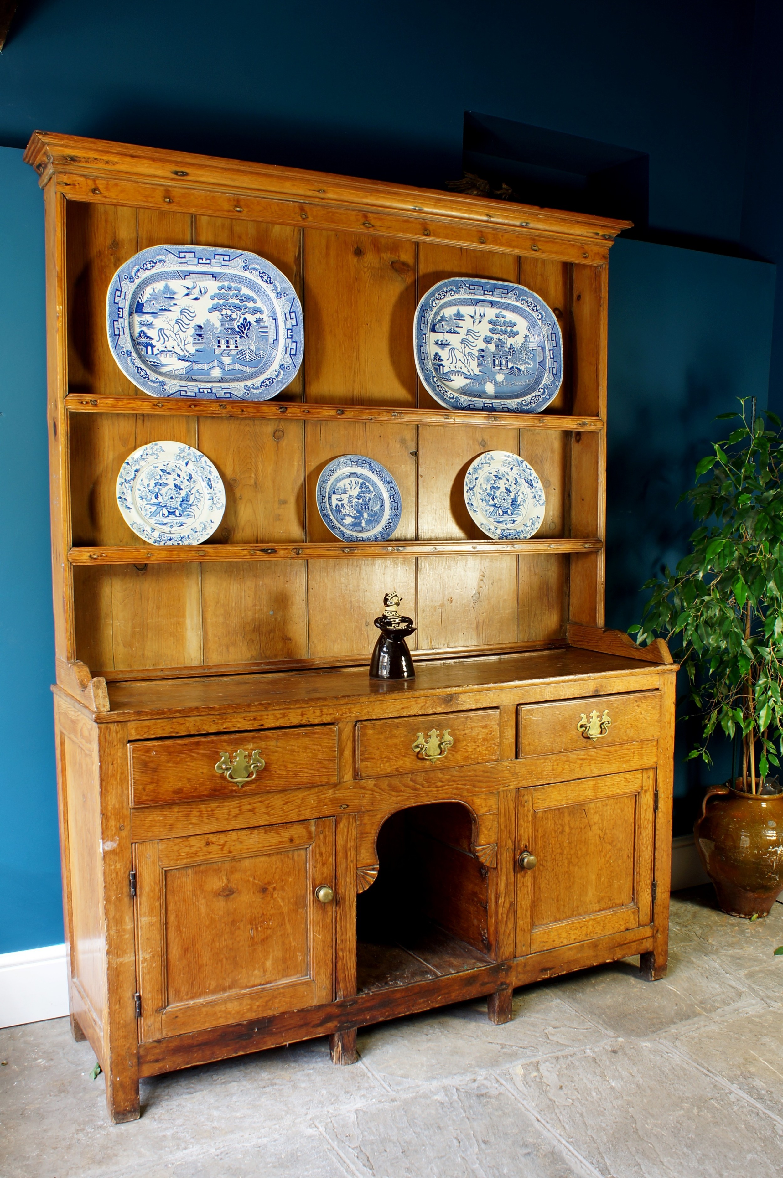 19th Century Pine Pembrokeshire Dresser and Rack