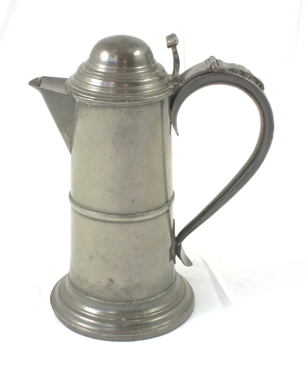 An Early 18th Century Pewter Flagon