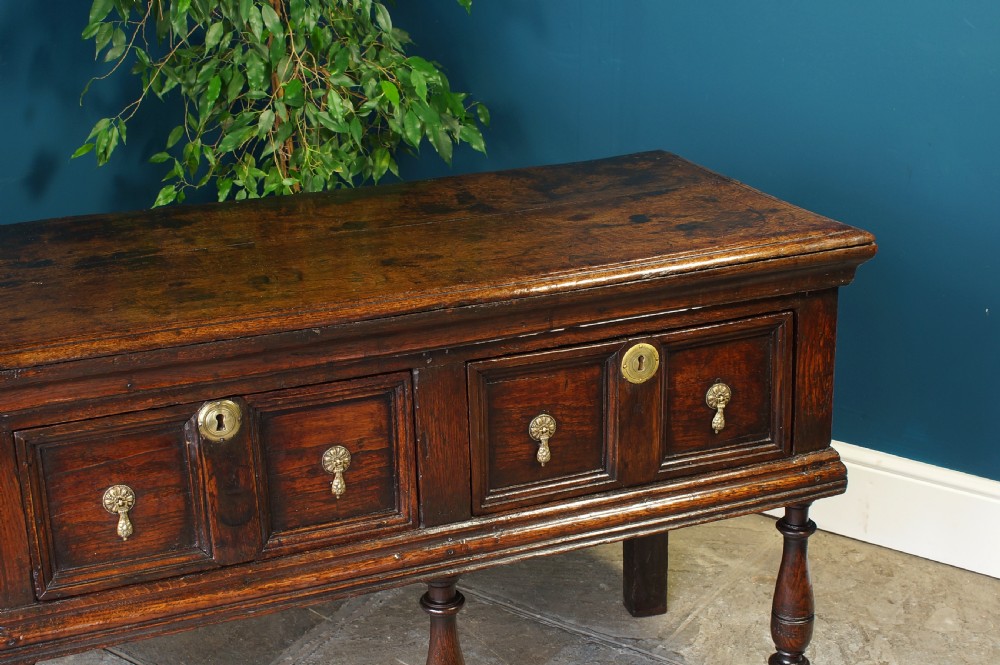 17th century turned leg dresser base View II