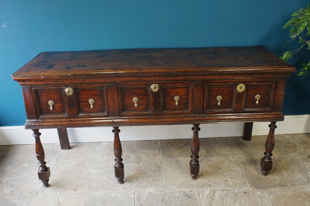 17th century turned leg dresser base View IV