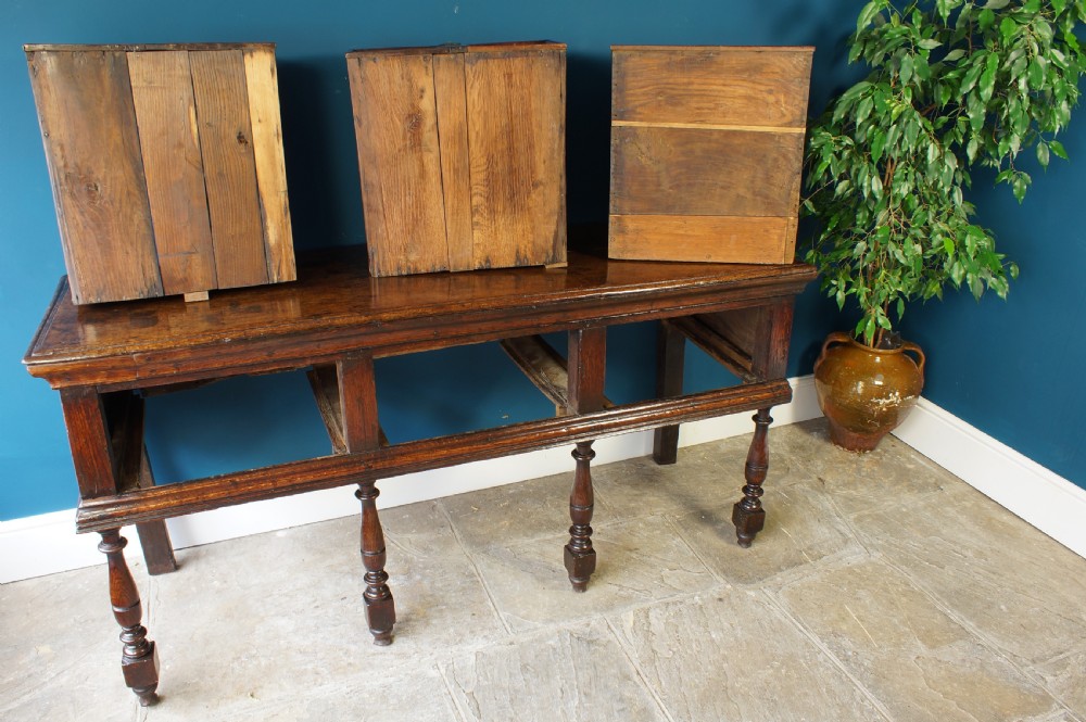 17th century turned leg dresser base View IX