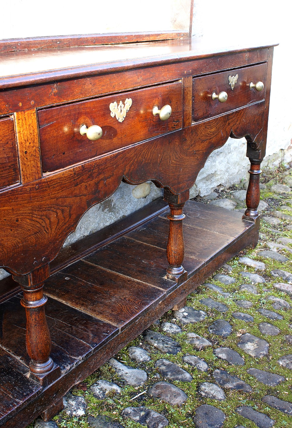 18th Century Montgomeryshire Oak Dresser and Rack View VI