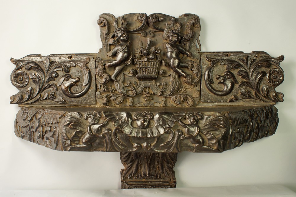 16th and 17th century carved oak alter