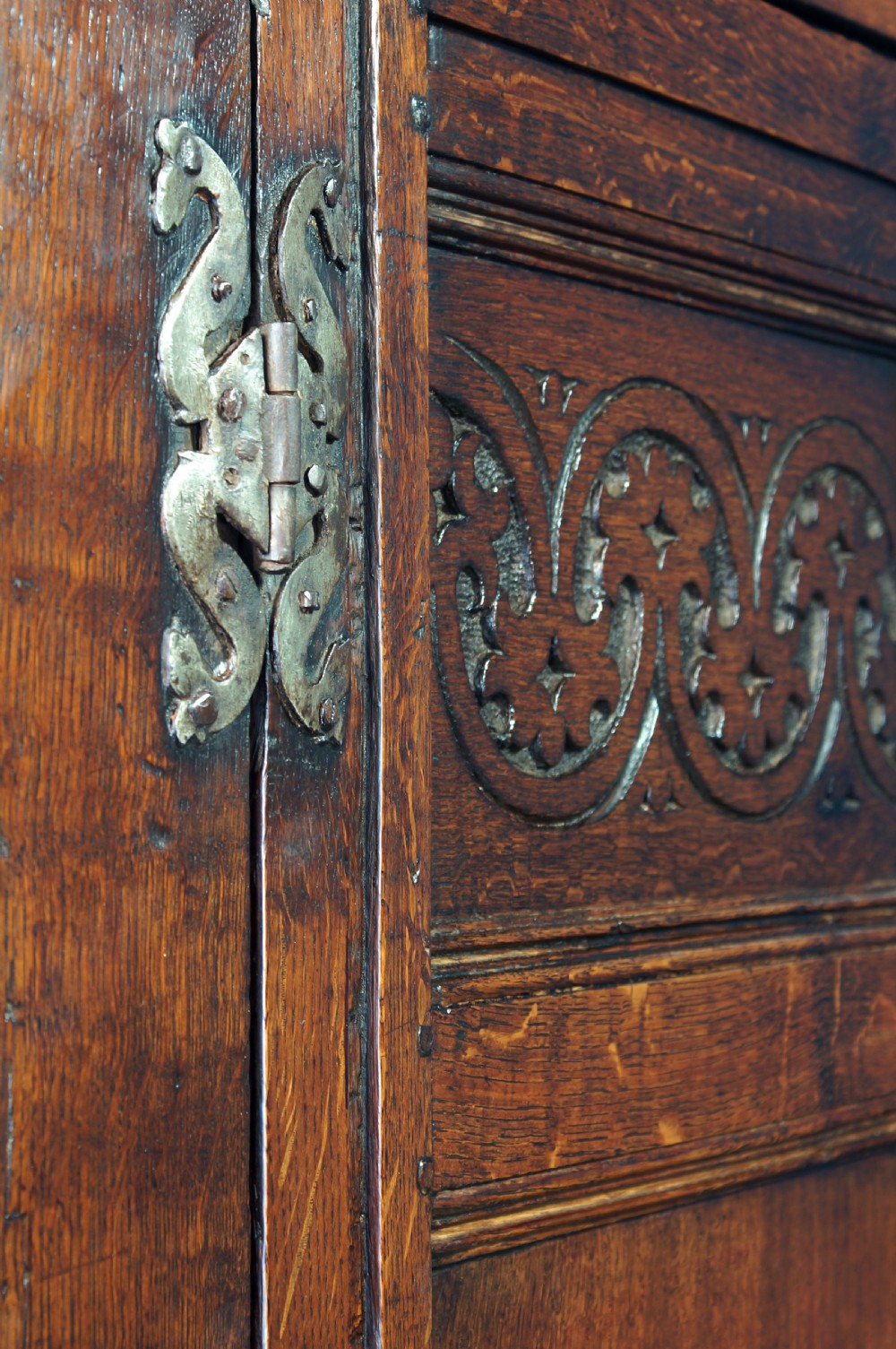 Small 17th Century Oak Press Cupboard. View III