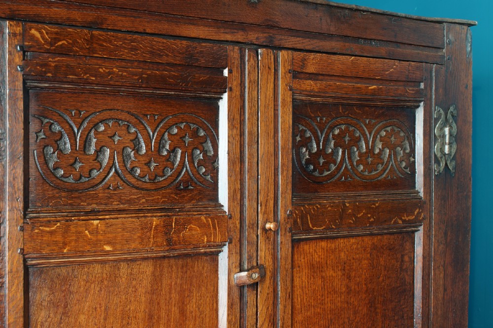 Small 17th Century Oak Press Cupboard. View VI