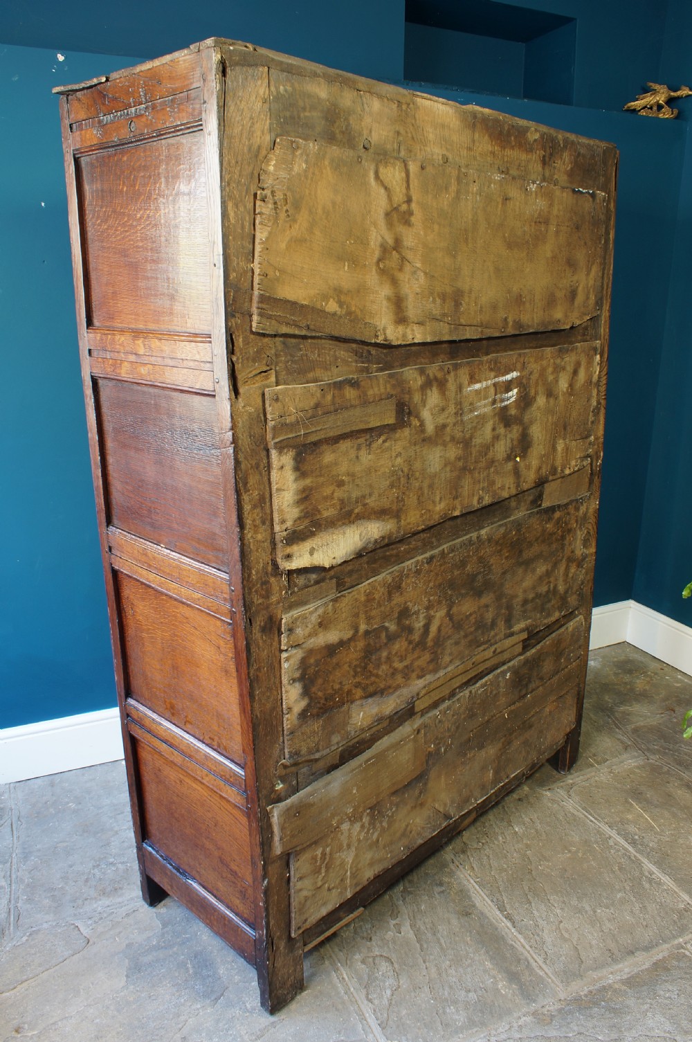 Small 17th Century Oak Press Cupboard. View VIII