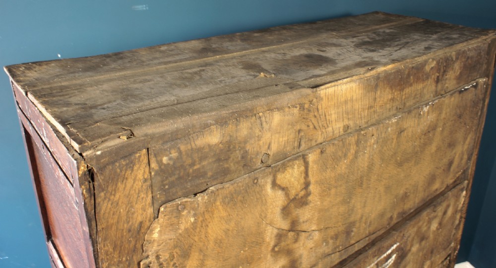 Small 17th Century Oak Press Cupboard. View IX
