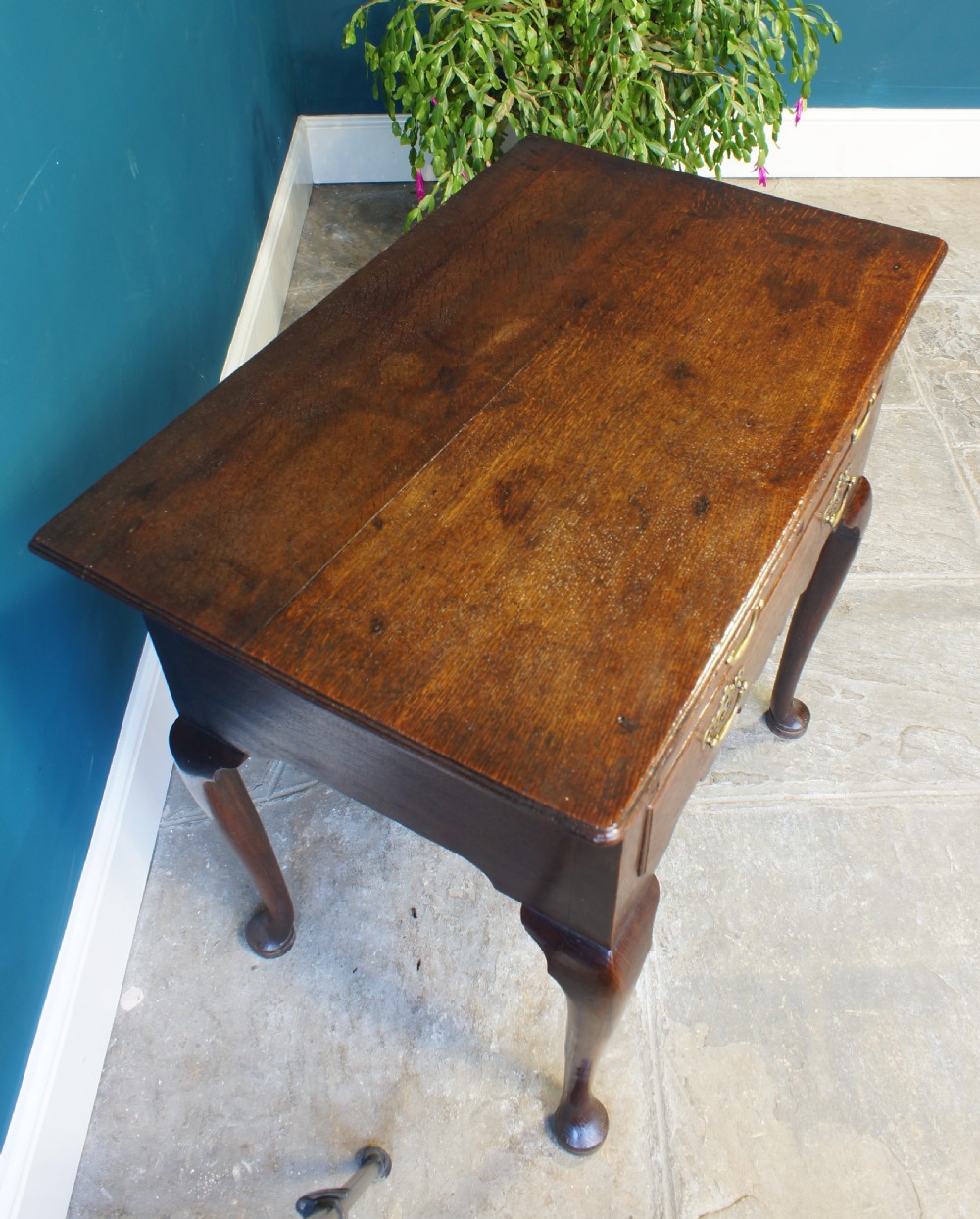 Small Georgian Oak Lowboy. View VI