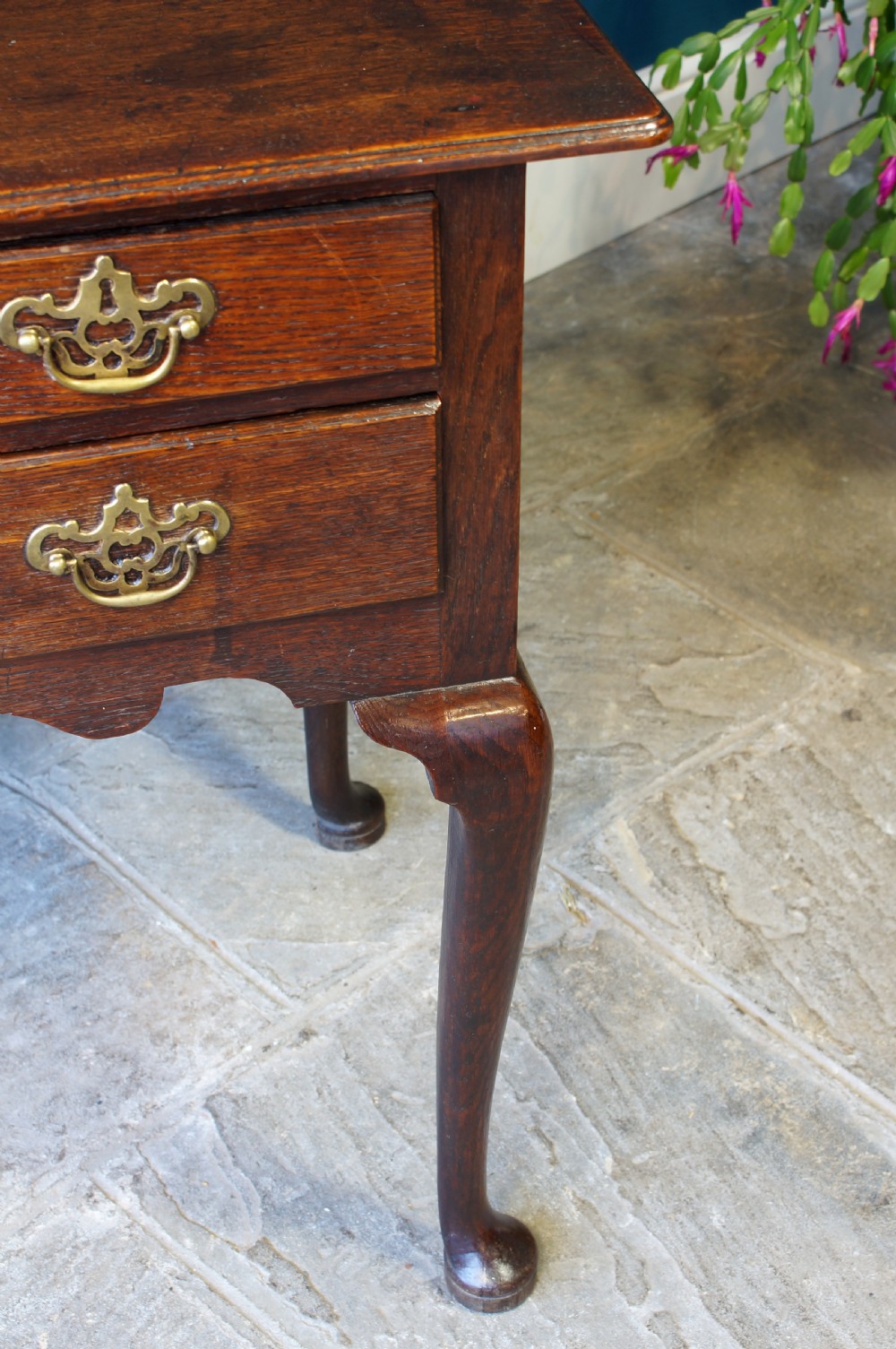Small Georgian Oak Lowboy. View VII