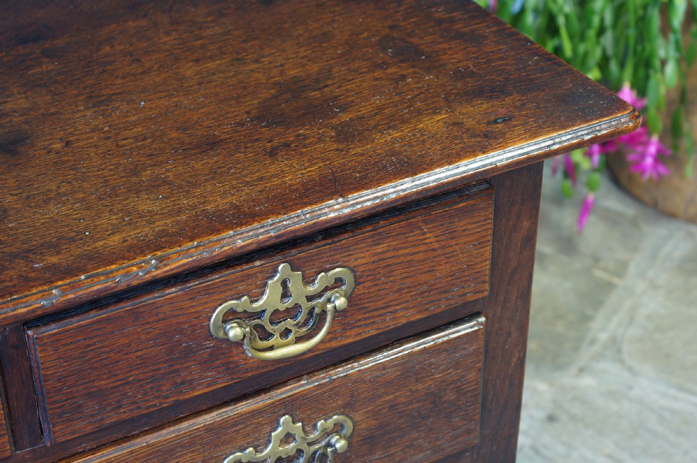 Small Georgian Oak Lowboy. View VIII