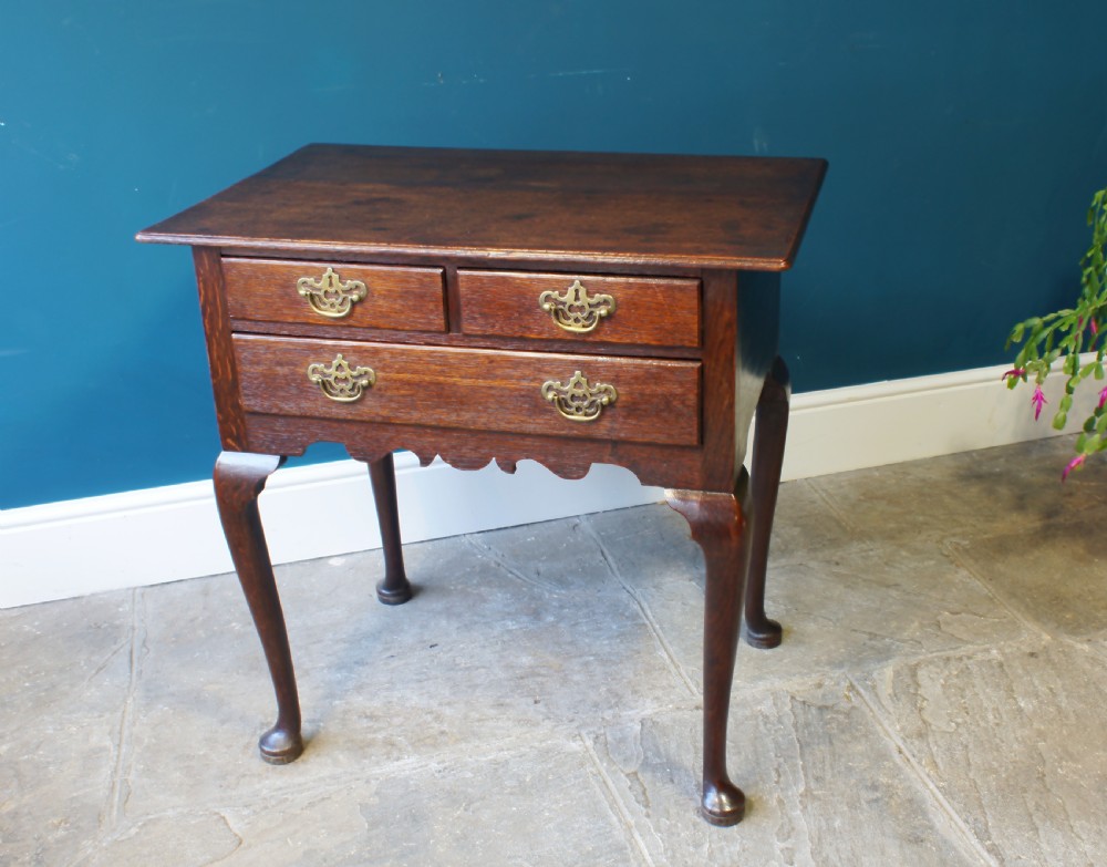 Small Georgian Oak Lowboy. View IX