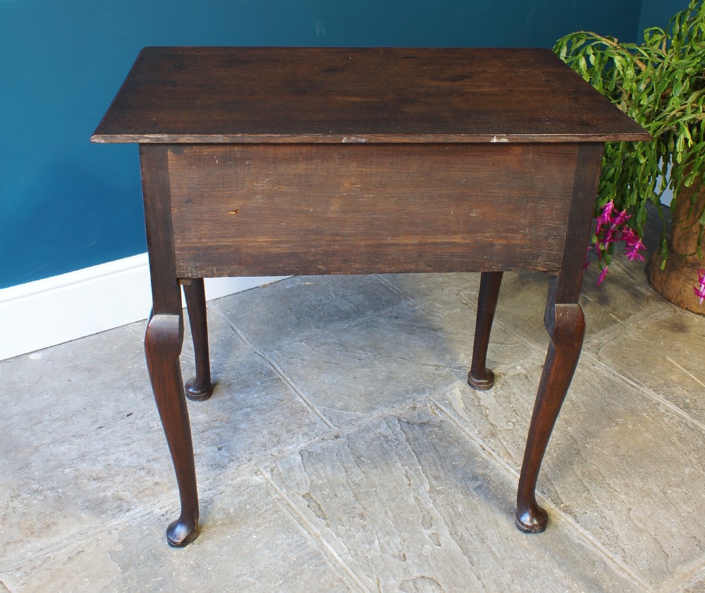 Small Georgian Oak Lowboy. View X