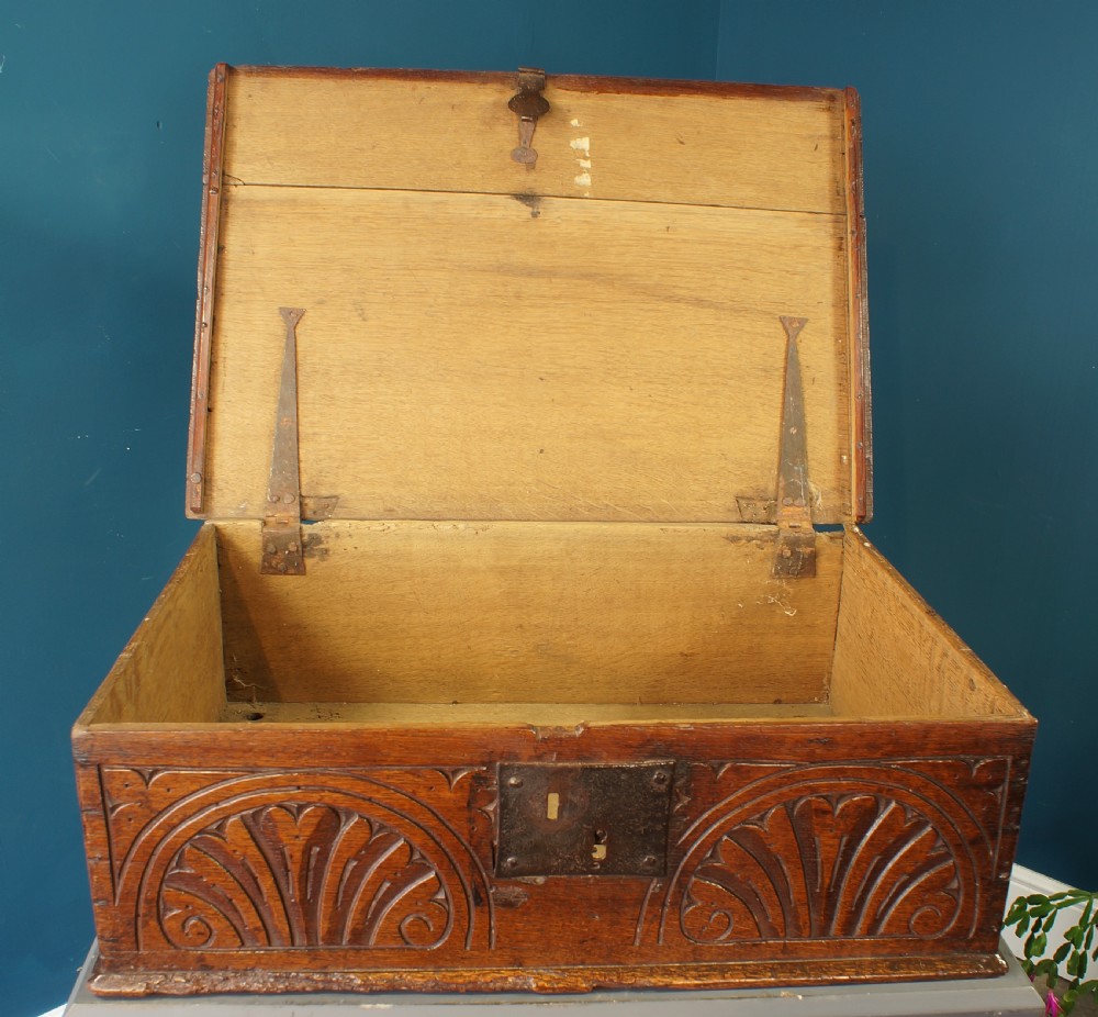 17th Century Oak Bible Box. View III